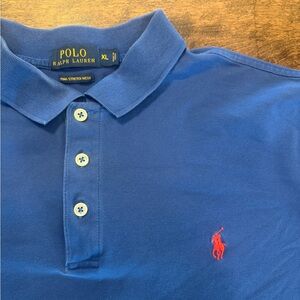 Polo by Ralph Lauren Men's Royal Blue Polo Shirt Red Pony
